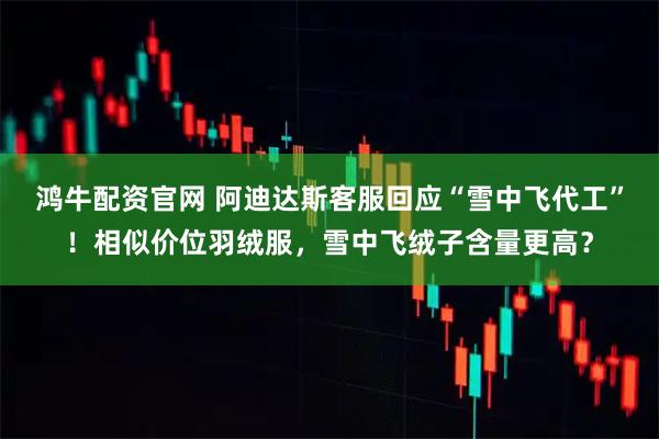 鸿牛配资官网 阿迪达斯客服回应“雪中飞代工”！相似价位羽绒服，雪中飞绒子含量更高？